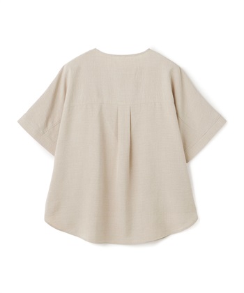 anyfee 【anyfee/大きいサイズ】リネン調ジップ付Tブラウス《接触冷感 ・UVカット・イージーケア 》_subthumb_25