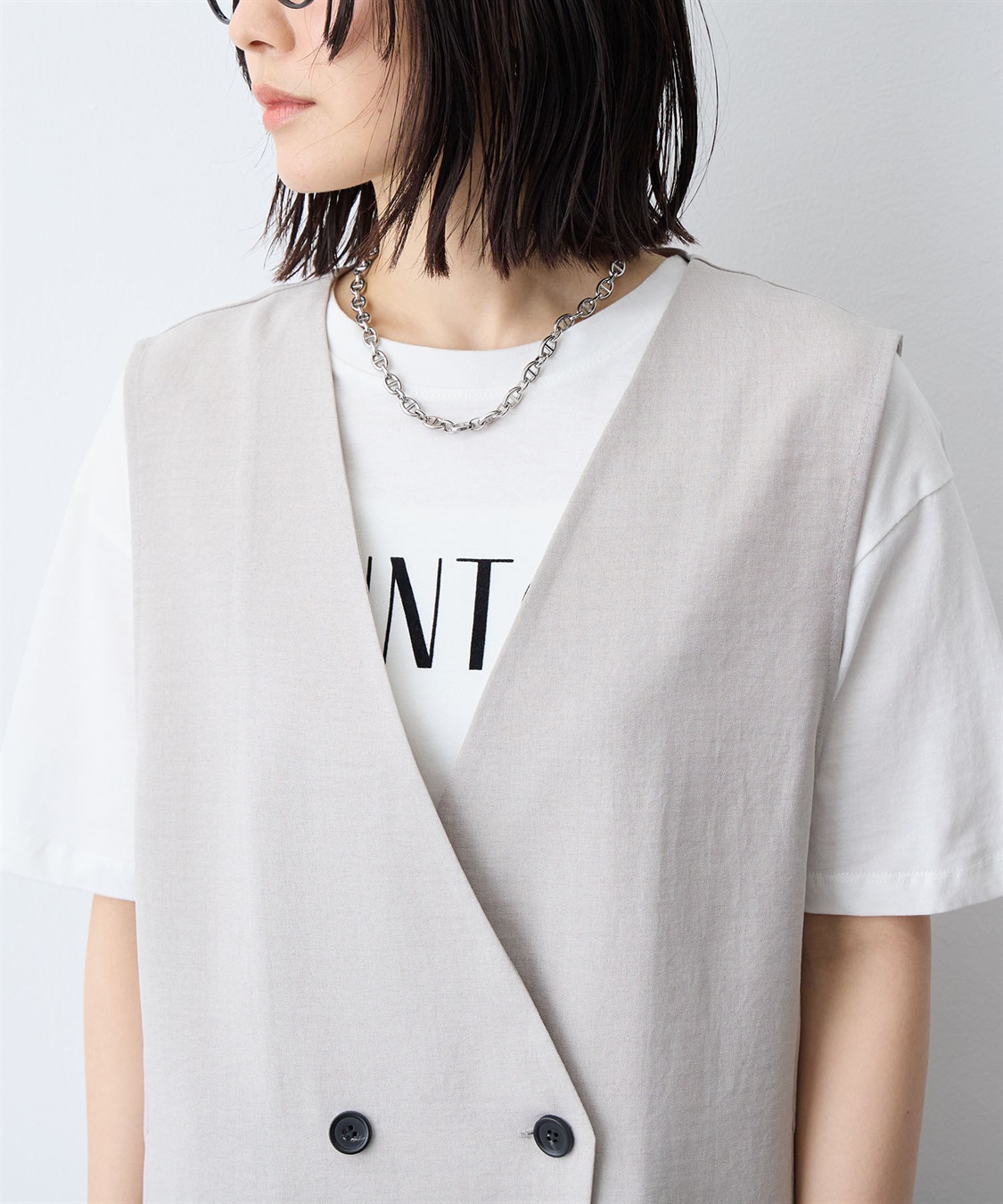 anyfee 【anyfee/大きいサイズ】リネン調ジレ/ベスト《接触冷感 ・UVカット・イージーケア 》（2026SS）_sub_11