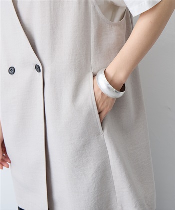 anyfee 【anyfee/大きいサイズ】リネン調ジレ/ベスト《接触冷感 ・UVカット・イージーケア 》（2026SS）_subthumb_13