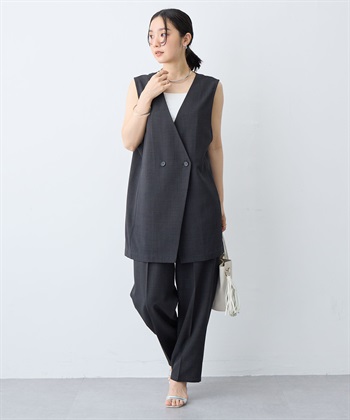 anyfee 【anyfee/大きいサイズ】リネン調ジレ/ベスト《接触冷感 ・UVカット・イージーケア 》（2026SS）_subthumb_17