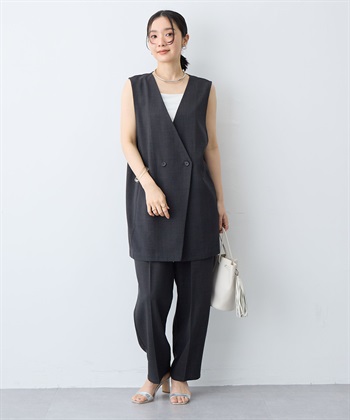 anyfee 【anyfee/大きいサイズ】リネン調ジレ/ベスト《接触冷感 ・UVカット・イージーケア 》（2026SS）_subthumb_18