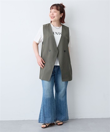 anyfee 【anyfee/大きいサイズ】リネン調ジレ/ベスト《接触冷感 ・UVカット・イージーケア 》（2026SS）_subthumb_22