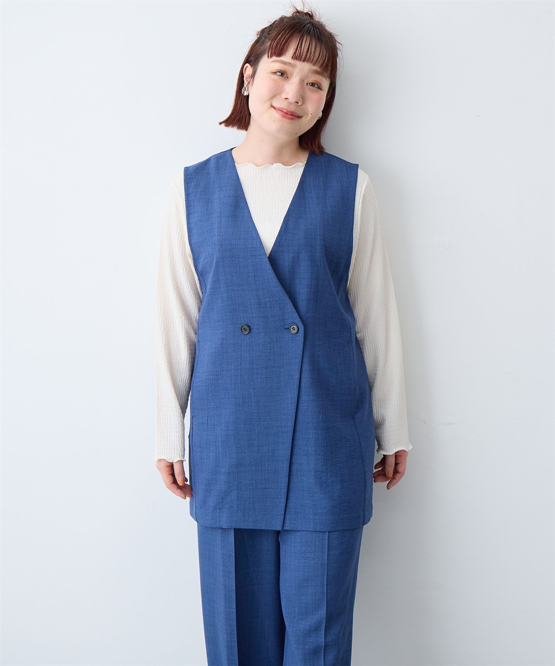 anyfee 【anyfee/大きいサイズ】リネン調ジレ/ベスト《接触冷感 ・UVカット・イージーケア 》（2026SS）_sub_25