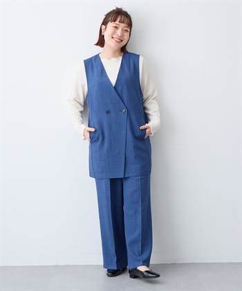 anyfee 【anyfee/大きいサイズ】リネン調ジレ/ベスト《接触冷感 ・UVカット・イージーケア 》（2026SS）_subthumb_26