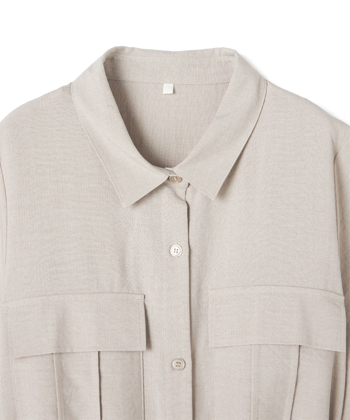 anyfee 【anyfee/大きいサイズ】リネン調サファリシャツワンピース《接触冷感 ・UVカット・イージーケア 》_sub_25