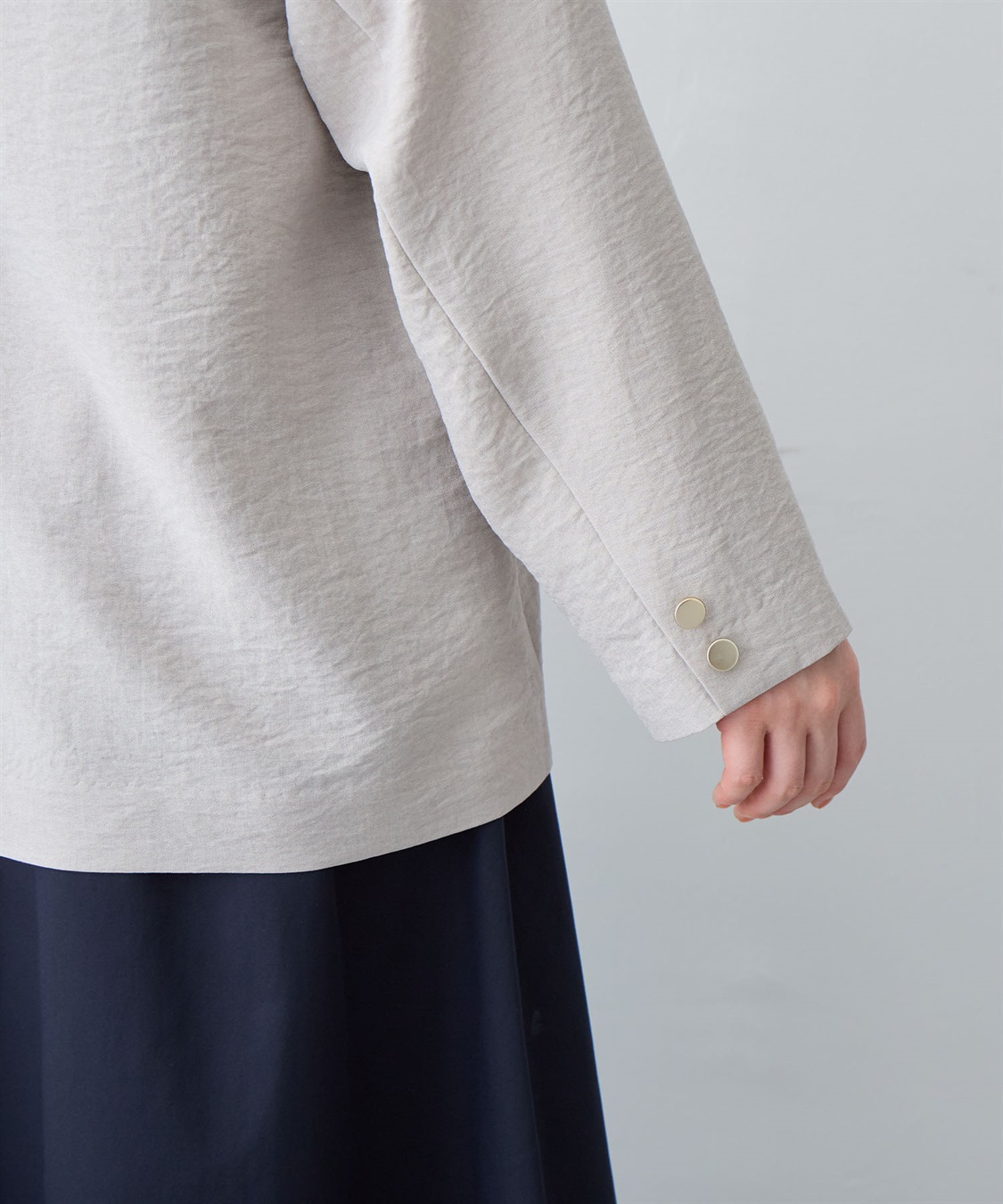 anyfee 【anyfee/大きいサイズ】リネン調バックスリットテーラードジャケット《接触冷感 ・UVカット・イージーケア 》（2026SS）_sub_17