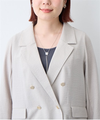 anyfee 【anyfee/大きいサイズ】リネン調バックスリットテーラードジャケット《接触冷感 ・UVカット・イージーケア 》（2026SS）_subthumb_19