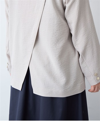 anyfee 【anyfee/大きいサイズ】リネン調バックスリットテーラードジャケット《接触冷感 ・UVカット・イージーケア 》（2026SS）_subthumb_20