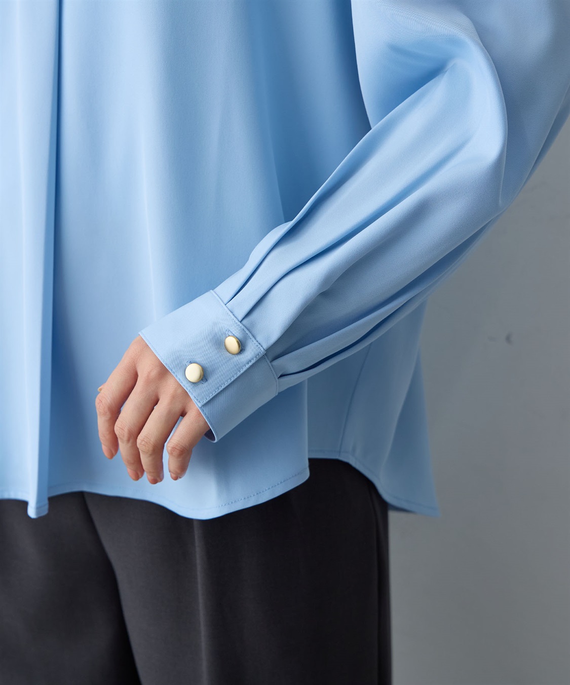 Life Style by cross marche 【anyfee/大きいサイズ】とろみスキッパーブラウスチュニック_sub_17