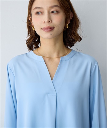 Life Style by cross marche 【anyfee/大きいサイズ】とろみスキッパーブラウスチュニック_subthumb_18