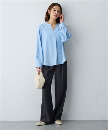 Life Style by cross marche 【anyfee/大きいサイズ】とろみスキッパーブラウスチュニック_subthumb_21