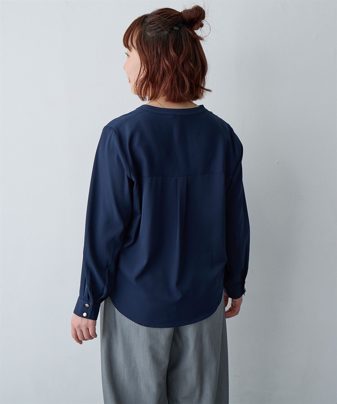 Life Style by cross marche 【anyfee/大きいサイズ】とろみスキッパーブラウスチュニック_sub_25