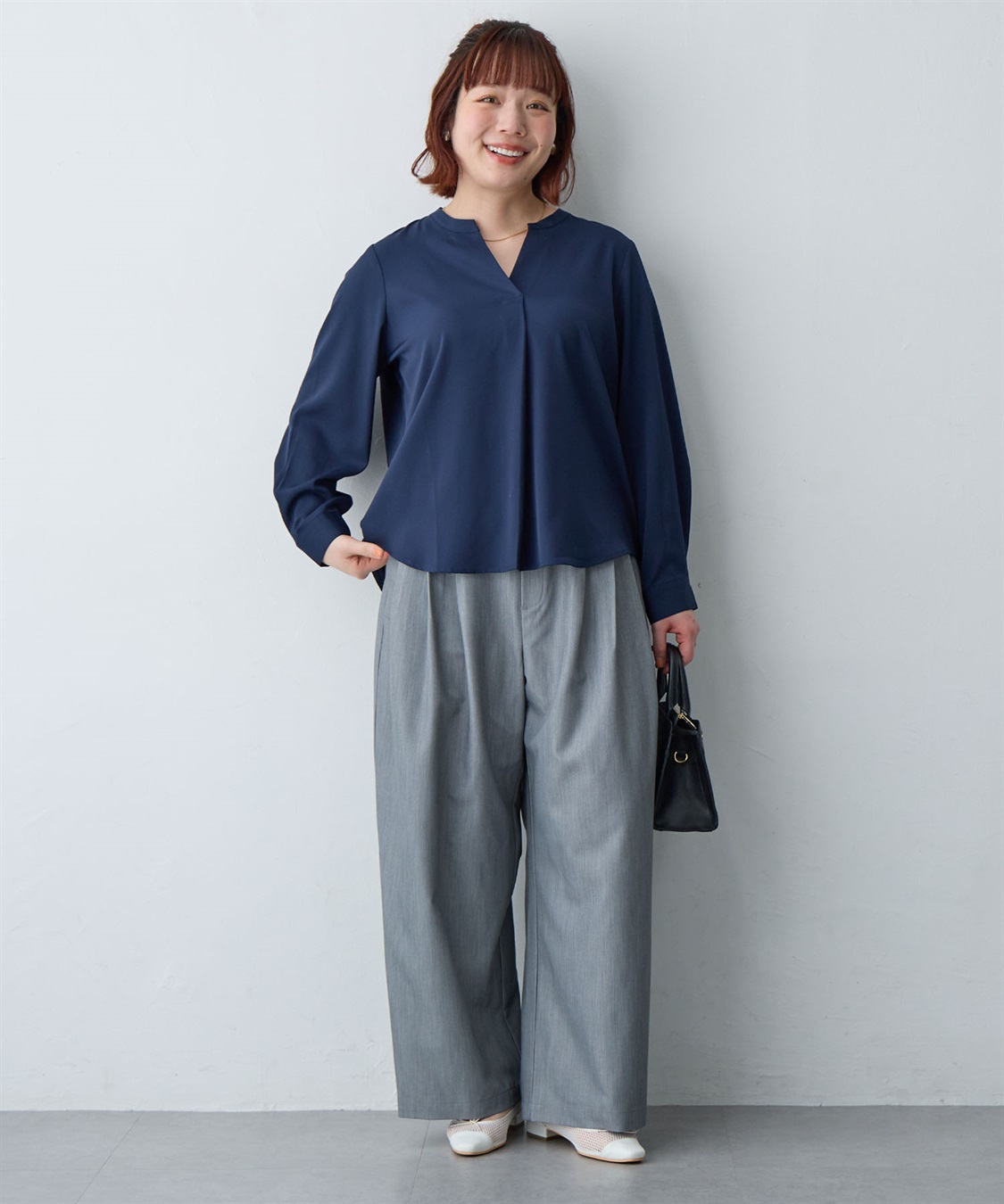 Life Style by cross marche 【anyfee/大きいサイズ】とろみスキッパーブラウスチュニック_sub_26