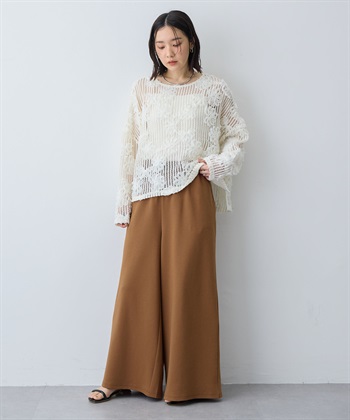 anyfee 【anyfee/大きいサイズ】裾アシメフラワーレースメッシュトップス_subthumb_23