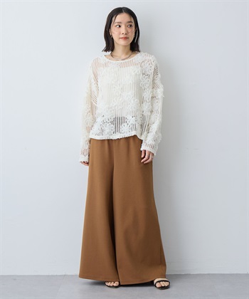 anyfee 【anyfee/大きいサイズ】裾アシメフラワーレースメッシュトップス_subthumb_26