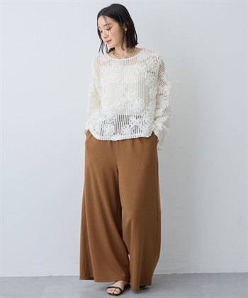 anyfee 【anyfee/大きいサイズ】裾アシメフラワーレースメッシュトップス_subthumb_27