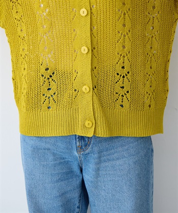 anyfee 【anyfee/大きいサイズ】襟付き透かし編みトップス_subthumb_10