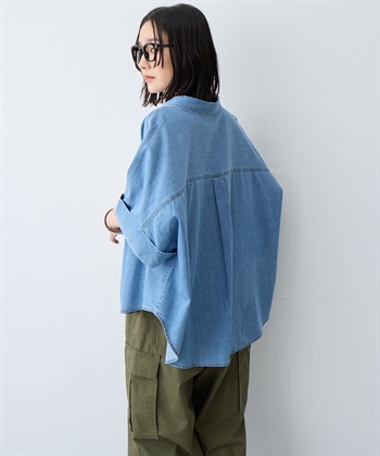 anyfee 【anyfee/大きいサイズ】ロールアップオーバーサイズデニムシャツ_subthumb_6