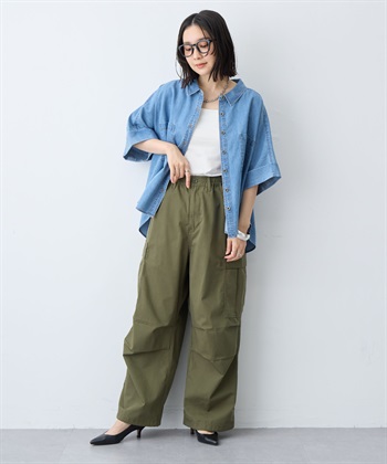 anyfee 【anyfee/大きいサイズ】ロールアップオーバーサイズデニムシャツ_subthumb_7