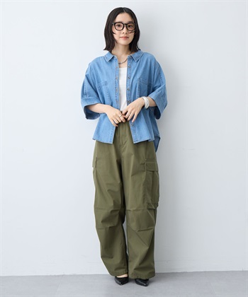 anyfee 【anyfee/大きいサイズ】ロールアップオーバーサイズデニムシャツ_subthumb_8