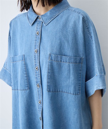 anyfee 【anyfee/大きいサイズ】ロールアップオーバーサイズデニムシャツ_subthumb_11