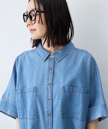 anyfee 【anyfee/大きいサイズ】ロールアップオーバーサイズデニムシャツ_subthumb_12