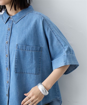 anyfee 【anyfee/大きいサイズ】ロールアップオーバーサイズデニムシャツ_subthumb_13