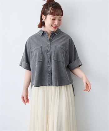anyfee 【anyfee/大きいサイズ】ロールアップオーバーサイズデニムシャツ_subthumb_16