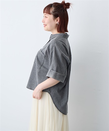 anyfee 【anyfee/大きいサイズ】ロールアップオーバーサイズデニムシャツ_subthumb_18