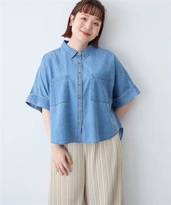 anyfee 【anyfee/大きいサイズ】ロールアップオーバーサイズデニムシャツ_subthumb_23
