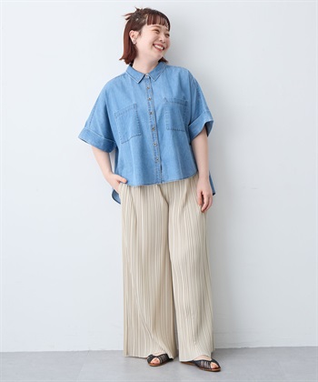 anyfee 【anyfee/大きいサイズ】ロールアップオーバーサイズデニムシャツ_subthumb_26