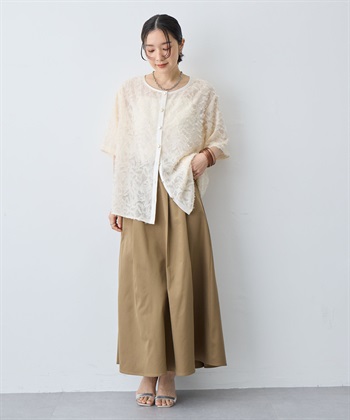 anyfee 【anyfee/大きいサイズ】ニュアンス柄シアージャガードブラウス_subthumb_17