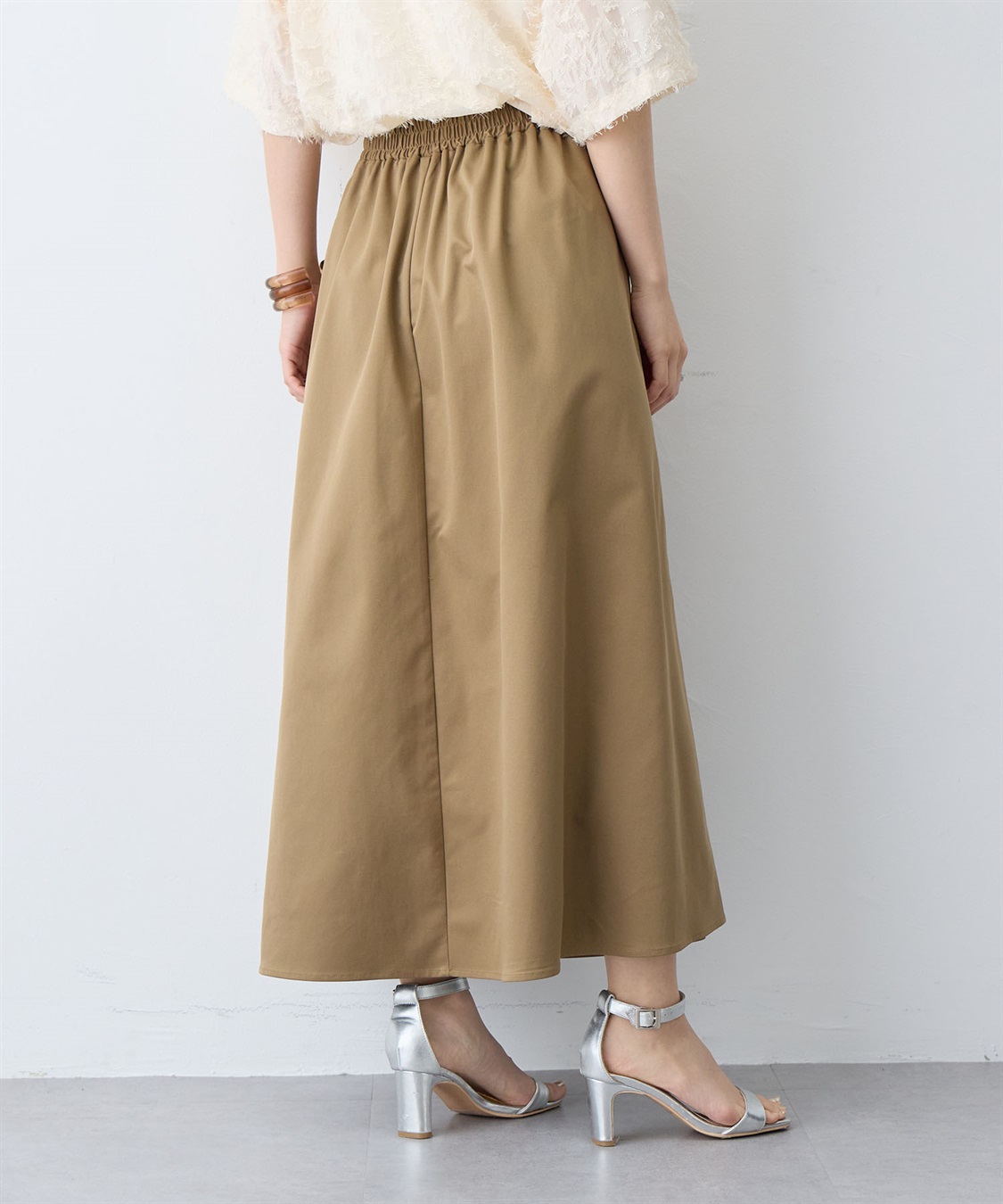 anyfee 【anyfee/大きいサイズ】タックフレアスカート（2026SS）_sub_6