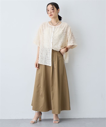 anyfee 【anyfee/大きいサイズ】タックフレアスカート（2026SS）_subthumb_8