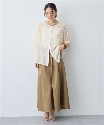 anyfee 【anyfee/大きいサイズ】タックフレアスカート（2026SS）_subthumb_9