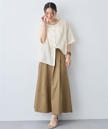 anyfee 【anyfee/大きいサイズ】タックフレアスカート（2026SS）_subthumb_14