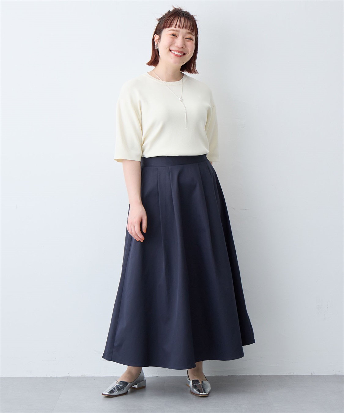 anyfee 【anyfee/大きいサイズ】タックフレアスカート（2026SS）_sub_21