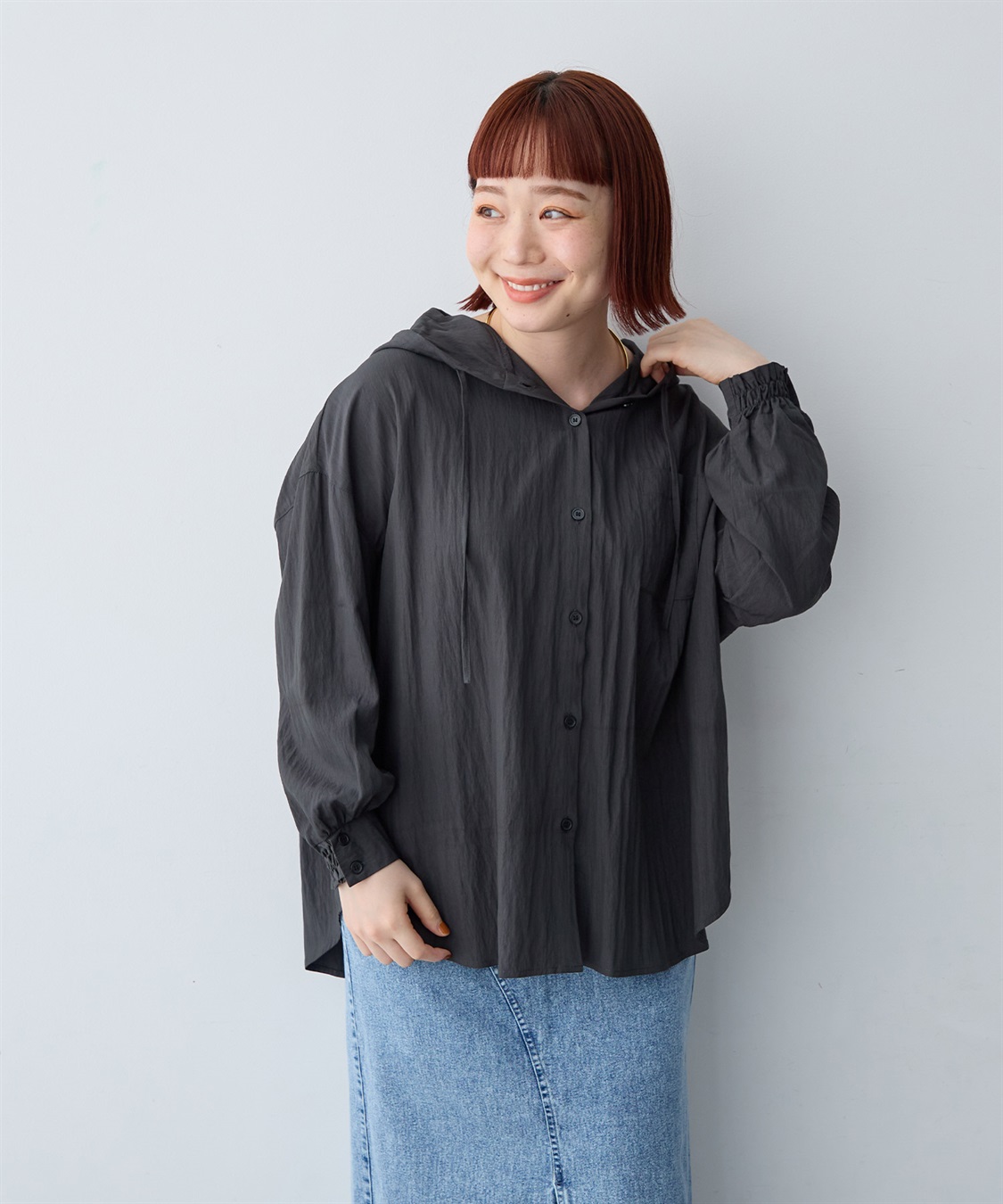 anyfee 【anyfee/大きいサイズ】フード付きシャツ（2026SS）_sub_1