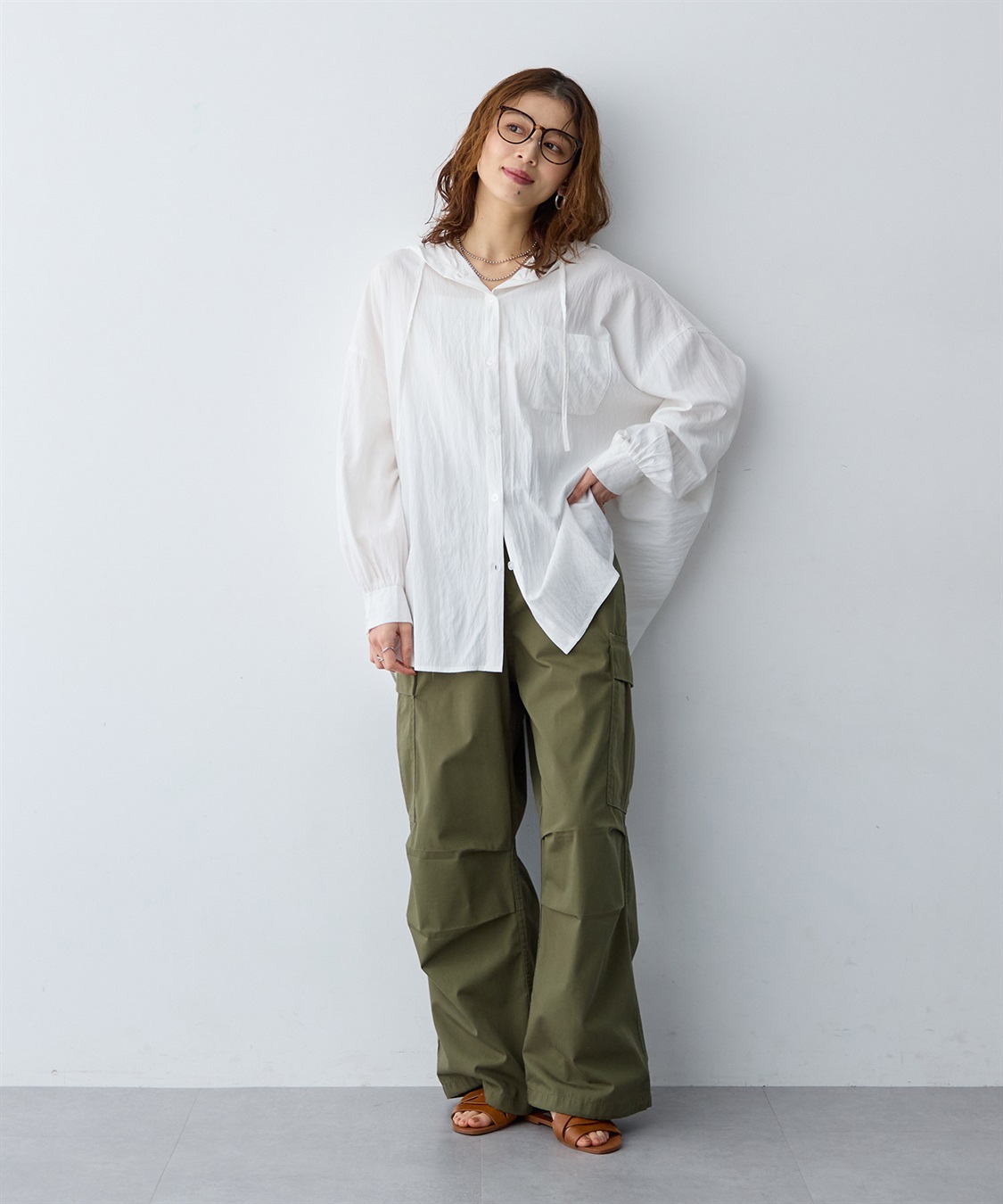 anyfee 【anyfee/大きいサイズ】フード付きシャツ（2026SS）_sub_8