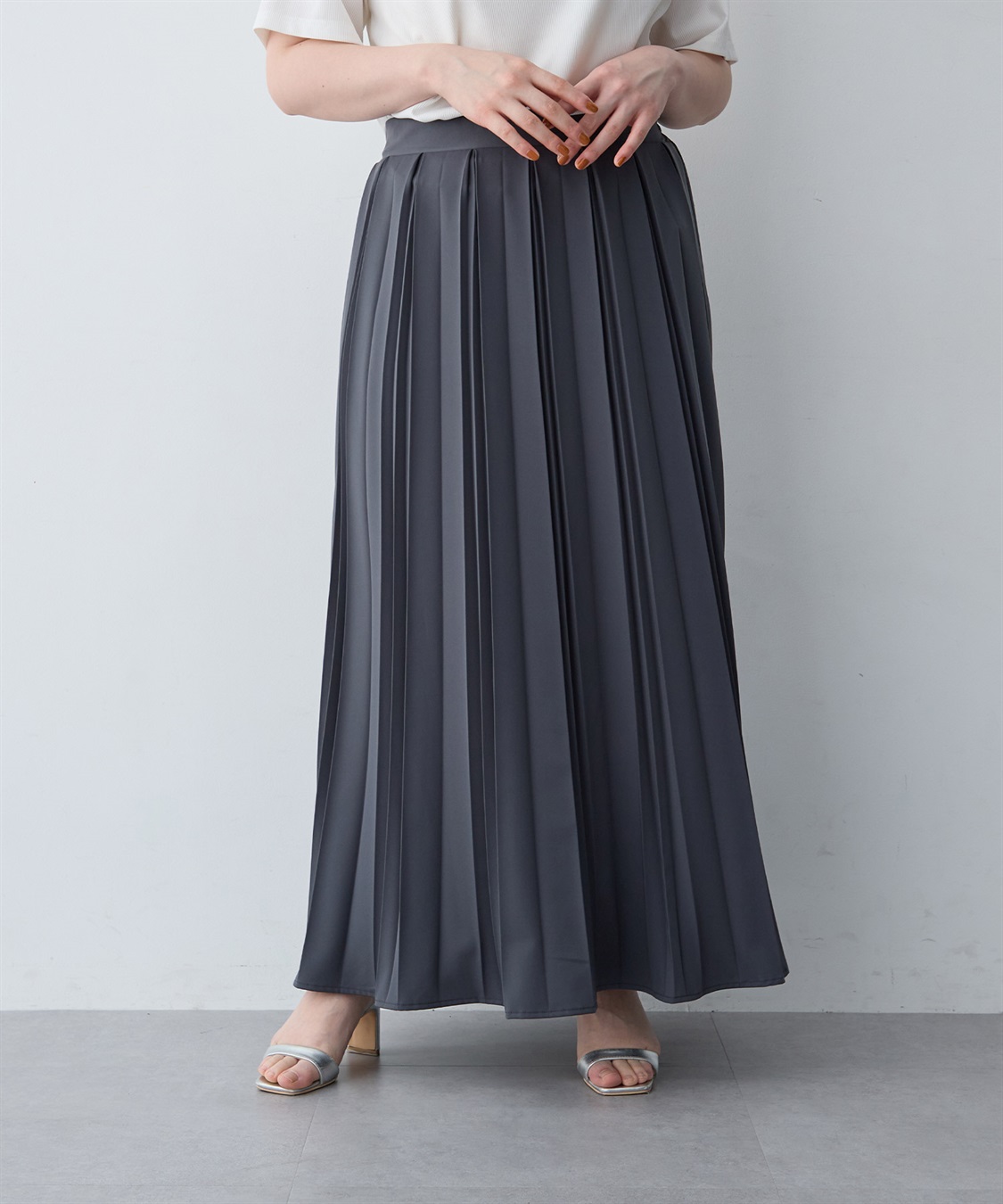 anyfee 【anyfee/大きいサイズ】贅沢プリーツスカート_sub_1