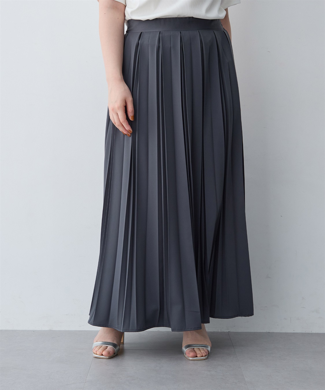 anyfee 【anyfee/大きいサイズ】贅沢プリーツスカート_sub_2