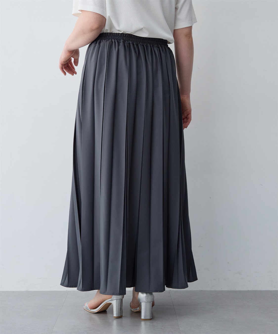 anyfee 【anyfee/大きいサイズ】贅沢プリーツスカート_sub_5