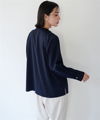 anyfee 【anyfee/大きいサイズ】ピーチサテン風ピンタックブラウス《セレモニー/オケージョン》_subthumb_3