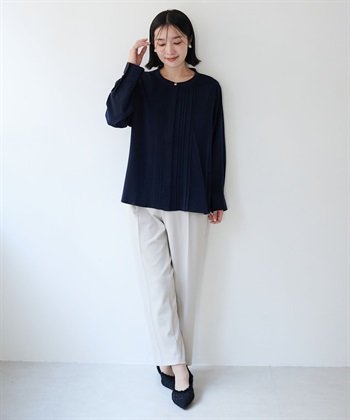 anyfee 【anyfee/大きいサイズ】ピーチサテン風ピンタックブラウス《セレモニー/オケージョン》_subthumb_7