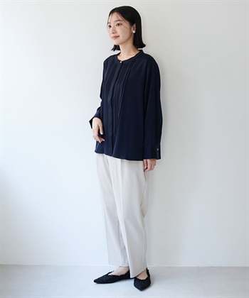 anyfee 【anyfee/大きいサイズ】ピーチサテン風ピンタックブラウス《セレモニー/オケージョン》_subthumb_9