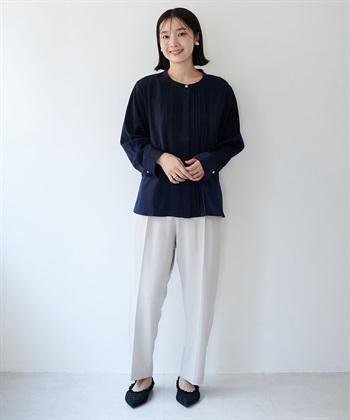 anyfee 【anyfee/大きいサイズ】ピーチサテン風ピンタックブラウス《セレモニー/オケージョン》_subthumb_11