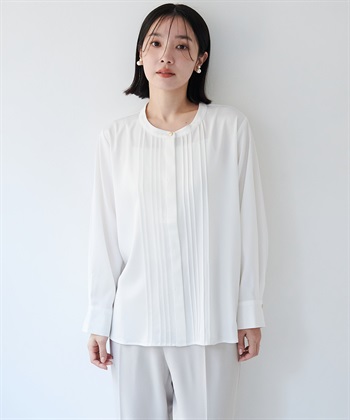 anyfee 【anyfee/大きいサイズ】ピーチサテン風ピンタックブラウス《セレモニー/オケージョン》_subthumb_12