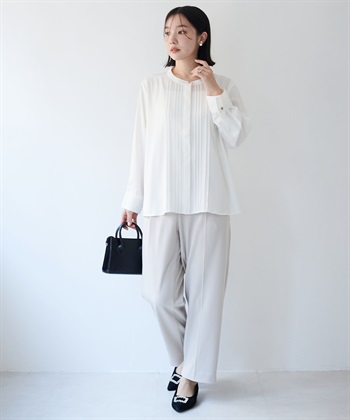 anyfee 【anyfee/大きいサイズ】ピーチサテン風ピンタックブラウス《セレモニー/オケージョン》_subthumb_17