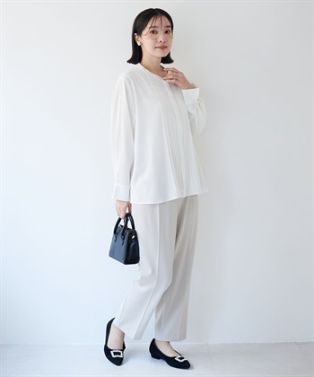 anyfee 【anyfee/大きいサイズ】ピーチサテン風ピンタックブラウス《セレモニー/オケージョン》_subthumb_18