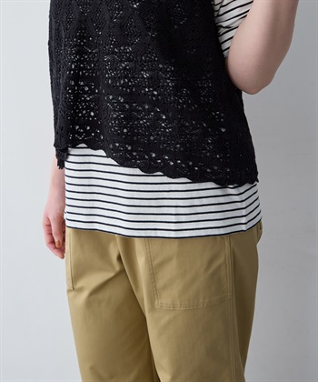 anyfee 【anyfee/大きいサイズ】クロシェ風ニットビスチェ&Tシャツセット_subthumb_8